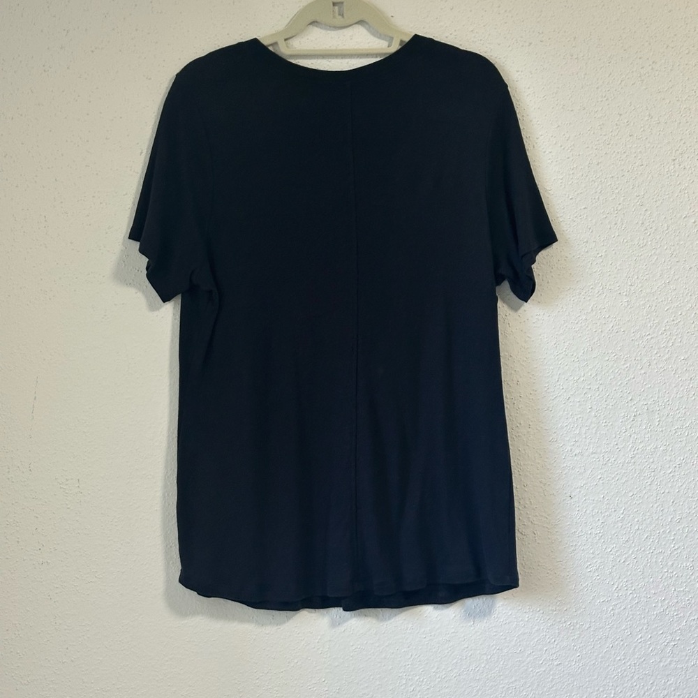 Sejour Women’s Plus Size Short Sleeve T Shirt 1XL V-neck Black NWOT. - Picture 8 of 8
